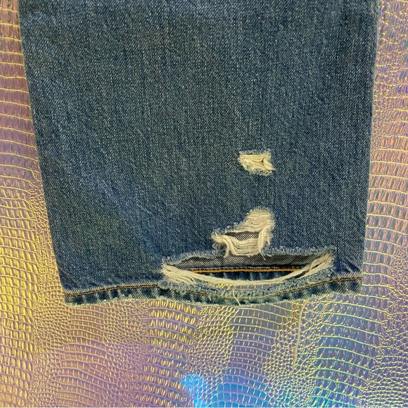 💕 DENIMIST Joni mid rise jeans size 27 distressed, ripped, high rise crop - Picture 14 of 16